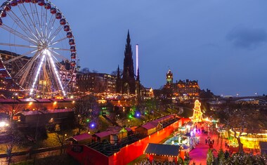 Mercadillo de Navidad en Edimburgo con paseo por la ciudad