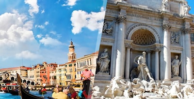 Roma y Venecia en avión