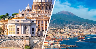 Roma y Nápoles en avión