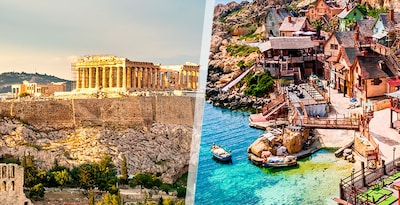 Atenas y Malta con coche de alquiler