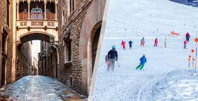 Barcelona y Pirineo Catalán (La Masella) con coche de alquiler