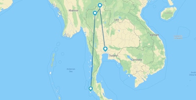 Bangkok, Chiang Rai, Chiang Mai y Phuket