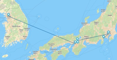 Tokio, Kioto, Osaka y Seúl