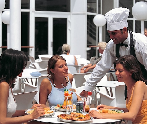 Comida en la terraza