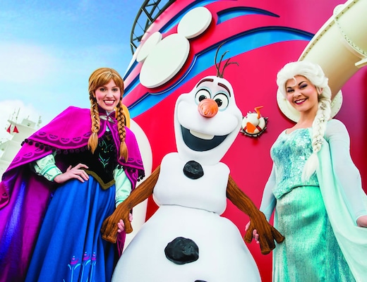 Elsa, Ana y Olaf de Frozen