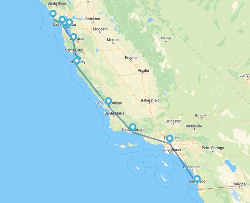 EEUU: Ruta por la Costa de California, de San Francisco a San Diego desde 2292 €. El mejor 